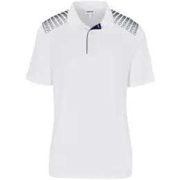 Mens Aerogrid Golf Shirt White Front